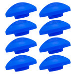 AWM Trampolin Endkappen Set blau 8 Stück Schutzkappen 25 mm Sicherheitsnetz Kappen *Halbrund