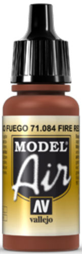 Vallejo Model Air 1x 17ml Fire Red 71.084 Airbrush Farbe