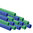 16x AWM Trampolin Schaumstoff 100 cm Schaumstoffrohre Schaumstoffpolster Stangenschutz - Blau / Grün